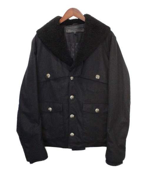 CHROME HEARTS（クロムハーツ）CHROME HEARTS (クロムハーツ) ボアジャケット ダークグレー サイズ:Lの古着・服飾アイテム