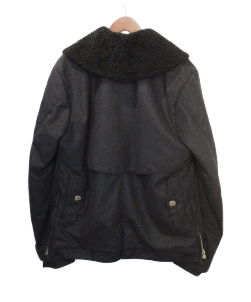 CHROME HEARTS（クロムハーツ）CHROME HEARTS (クロムハーツ) ボアジャケット ダークグレー サイズ:Lの古着・服飾アイテム
