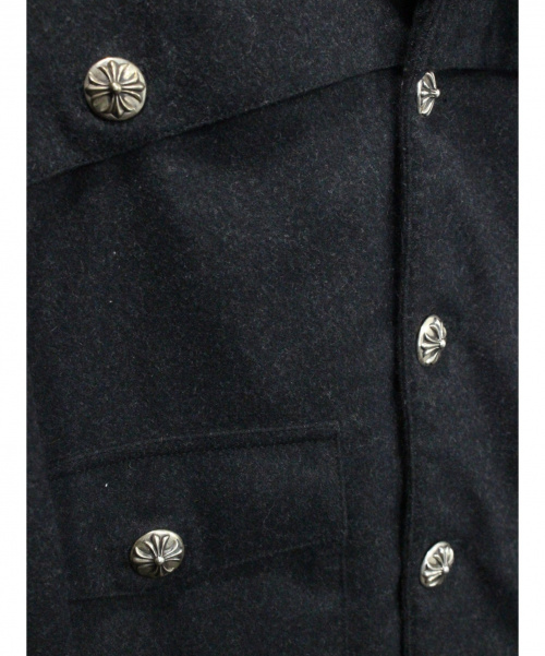 CHROME HEARTS（クロムハーツ）CHROME HEARTS (クロムハーツ) ボアジャケット ダークグレー サイズ:Lの古着・服飾アイテム