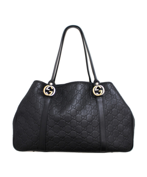 GUCCI（グッチ）GUCCI (グッチ) グッチシマ GGツインズ トートバッグ ブラック サイズ:- GG グッチシマ 232957 520981の古着・服飾アイテム