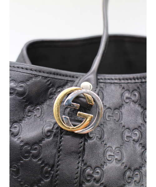 GUCCI（グッチ）GUCCI (グッチ) グッチシマ GGツインズ トートバッグ ブラック サイズ:- GG グッチシマ 232957 520981の古着・服飾アイテム
