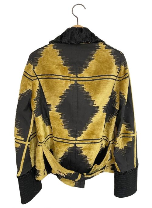 GUCCI（グッチ）GUCCI (グッチ) ダブルブレストコート ブラック×ゴールド サイズ:36の古着・服飾アイテム