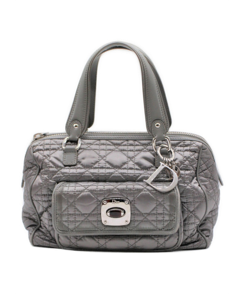 Christian Dior（クリスチャン ディオール）Christian Dior (クリスチャン ディオール) レディディオール キルティングハンドバッグ グレー サイズ:- 02-BO-0049の古着・服飾アイテム