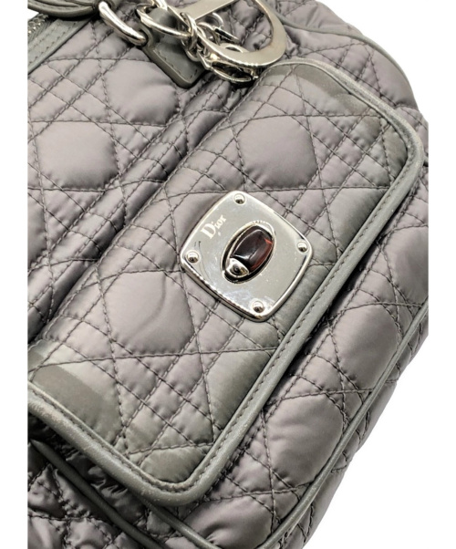 Christian Dior（クリスチャン ディオール）Christian Dior (クリスチャン ディオール) レディディオール キルティングハンドバッグ グレー サイズ:- 02-BO-0049の古着・服飾アイテム