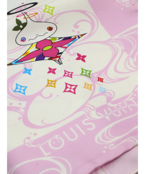 LOUIS VUITTON（ルイ ヴィトン）LOUIS VUITTON (ルイ ヴィトン) カレ ウェーブ パンダ オニオンヘッド  ピンクの古着・服飾アイテム