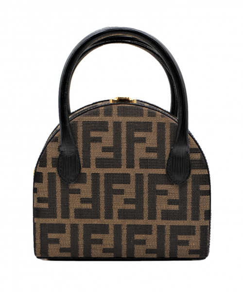 FENDI（フェンディ）FENDI (フェンディ) ズッカ柄ミニハンドバッグ ブラック サイズ:- ズッカの古着・服飾アイテム