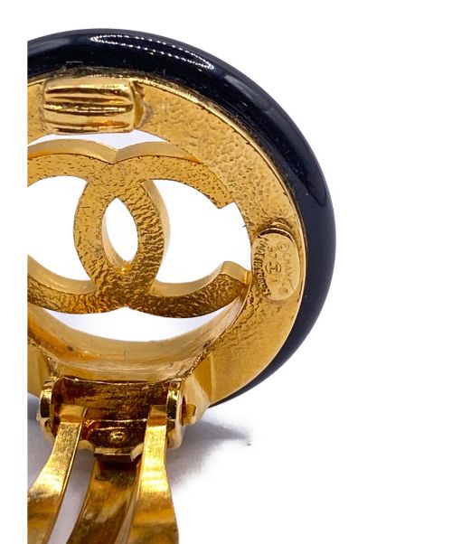 CHANEL（シャネル）CHANEL (シャネル) ココマークイヤリング ゴールド×ブラック サイズ:-の古着・服飾アイテム