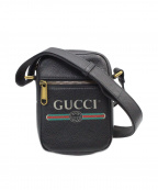 GUCCIグッチ）の古着「グッチプリント ロゴ ショルダーバッグ」｜ブラック