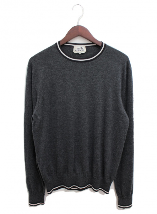 HERMES（エルメス）HERMES (エルメス) カシミヤニット グレー サイズ:Mの古着・服飾アイテム
