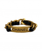CHANELシャネル）の古着「チェーンブレスレット」｜ゴールド×ブラック