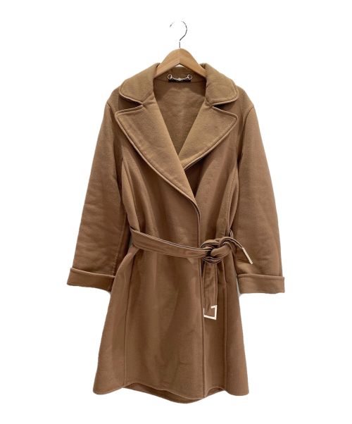 GUCCI（グッチ）GUCCI (グッチ) カシミヤ混ベルテッドコート キャメル サイズ:38の古着・服飾アイテム