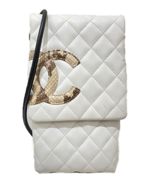 CHANEL（シャネル）CHANEL (シャネル) カンボンラインショルダーバッグ ホワイト サイズ:-の古着・服飾アイテム