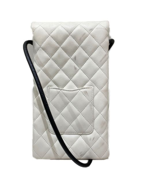 CHANEL（シャネル）CHANEL (シャネル) カンボンラインショルダーバッグ ホワイト サイズ:-の古着・服飾アイテム
