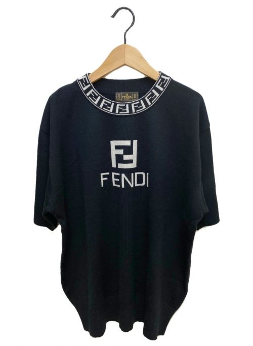FENDI（フェンディ）FENDI (フェンディ) 半袖ロゴニット ブラック サイズ:-の古着・服飾アイテム