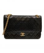 CHANELシャネル）の古着「シングルフラップマトラッセ」｜ブラック