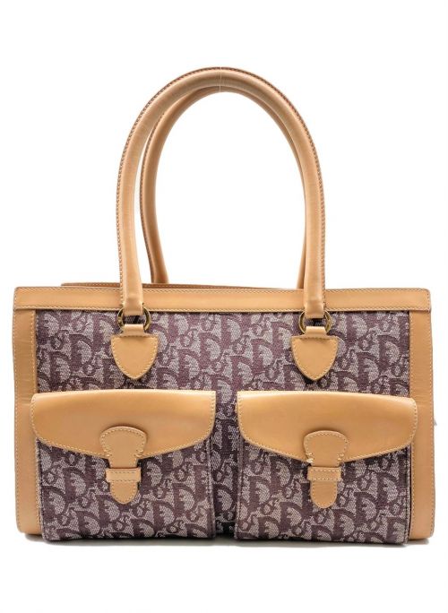 Christian Dior（クリスチャン ディオール）Christian Dior (クリスチャン ディオール) トロッタートートバッグ ブラウン×ベージュ サイズ:-の古着・服飾アイテム