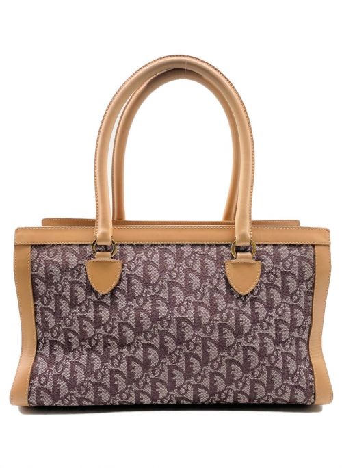 Christian Dior（クリスチャン ディオール）Christian Dior (クリスチャン ディオール) トロッタートートバッグ ブラウン×ベージュ サイズ:-の古着・服飾アイテム