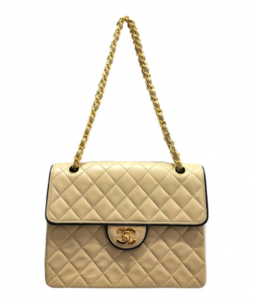 CHANEL（シャネル）CHANEL (シャネル) シングルフラップマトラッセ ベージュ サイズ:-の古着・服飾アイテム