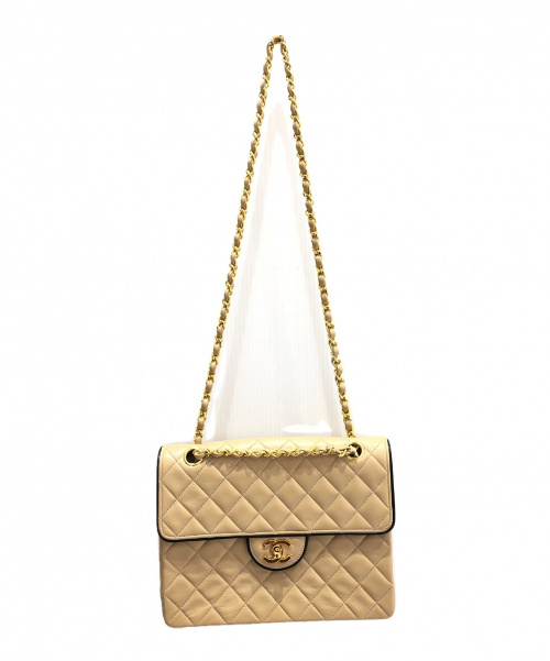 CHANEL（シャネル）CHANEL (シャネル) シングルフラップマトラッセ ベージュ サイズ:-の古着・服飾アイテム
