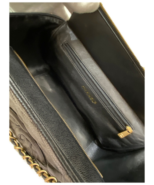 CHANEL（シャネル）CHANEL (シャネル) マトラッセチェーンハンドバッグ ブラック サイズ:- キャビアスキンの古着・服飾アイテム