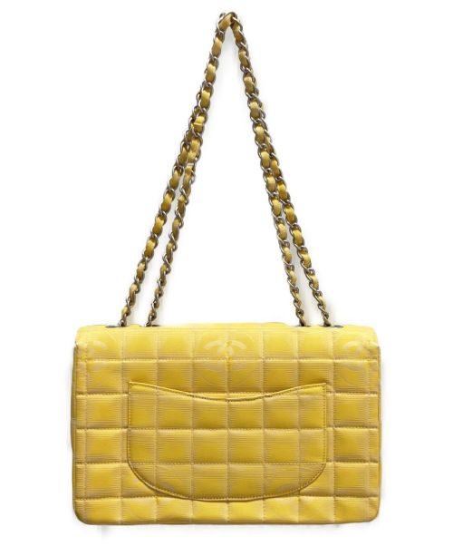 CHANEL（シャネル）CHANEL (シャネル) ダブルチェーンショルダーバッグ イエロー サイズ:25の古着・服飾アイテム
