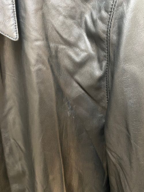 HERMES（エルメス）HERMES (エルメス) レザーシャツ ブラック サイズ:50の古着・服飾アイテム