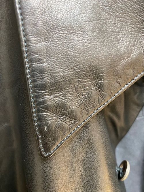 HERMES（エルメス）HERMES (エルメス) レザーシャツ ブラック サイズ:50の古着・服飾アイテム