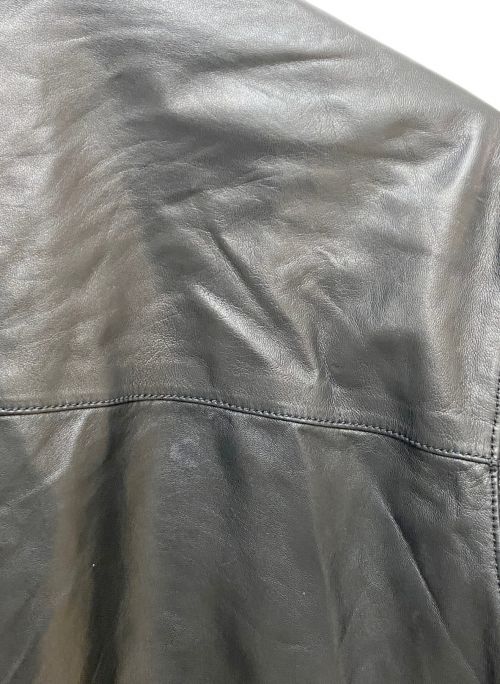 HERMES（エルメス）HERMES (エルメス) レザーシャツ ブラック サイズ:50の古着・服飾アイテム