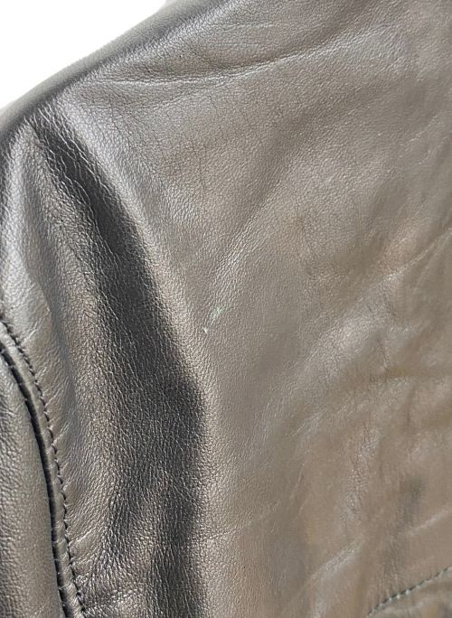 HERMES（エルメス）HERMES (エルメス) レザーシャツ ブラック サイズ:50の古着・服飾アイテム