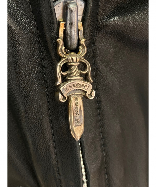 CHROME HEARTS（クロムハーツ）CHROME HEARTS (クロムハーツ) JJ DEANライダースジャケット ブラック サイズ:L レザーの古着・服飾アイテム