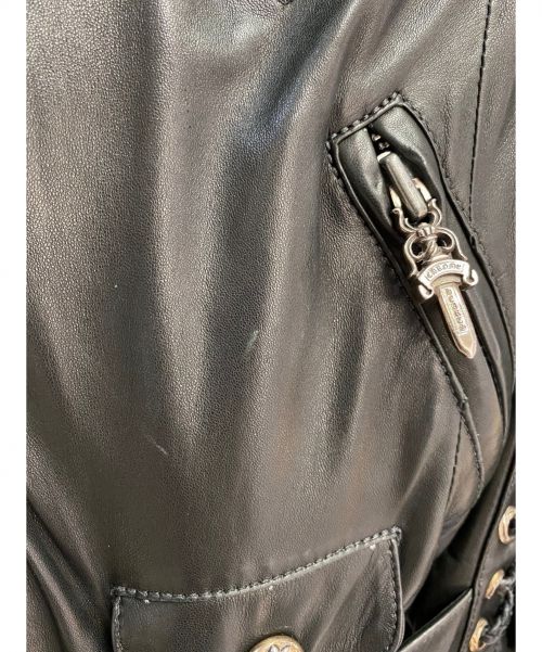 CHROME HEARTS（クロムハーツ）CHROME HEARTS (クロムハーツ) JJ DEANライダースジャケット ブラック サイズ:L レザーの古着・服飾アイテム