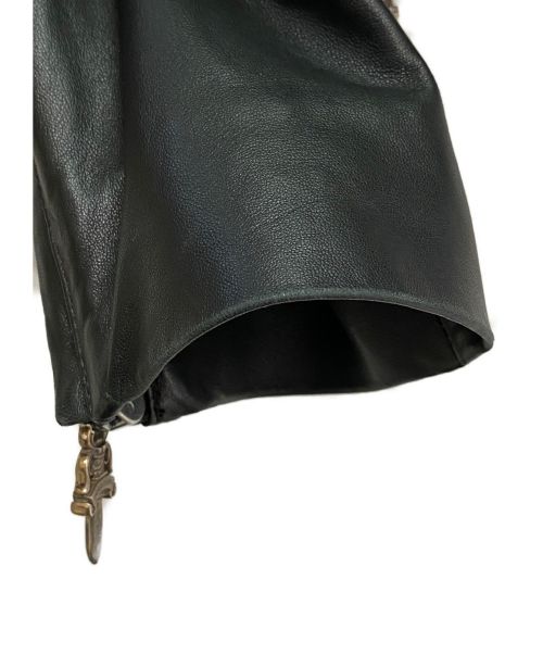 CHROME HEARTS（クロムハーツ）CHROME HEARTS (クロムハーツ) JJ DEANライダースジャケット ブラック サイズ:L レザーの古着・服飾アイテム