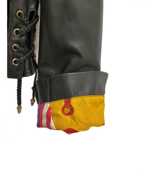 CHROME HEARTS（クロムハーツ）CHROME HEARTS (クロムハーツ) JJ DEANライダースジャケット ブラック サイズ:L レザーの古着・服飾アイテム