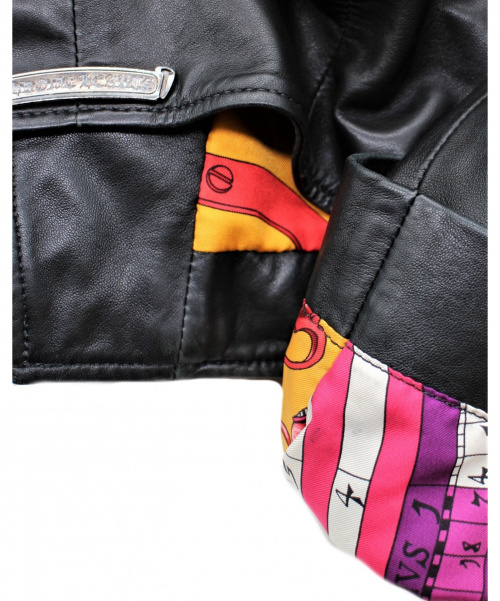 CHROME HEARTS（クロムハーツ）CHROME HEARTS (クロムハーツ) JJ DEANライダースジャケット ブラック サイズ:L レザーの古着・服飾アイテム