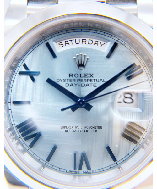 ROLEX（ロレックス）ROLEX (ロレックス) デイデイト アイスブルー サイズ:40mm 自動巻き プラチナ ランダム品番の古着・服飾アイテム