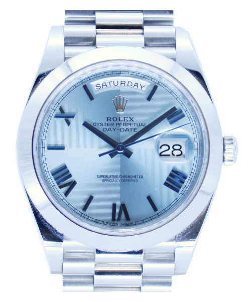 ROLEX（ロレックス）ROLEX (ロレックス) デイデイト アイスブルー サイズ:40mm 自動巻き プラチナ ランダム品番の古着・服飾アイテム