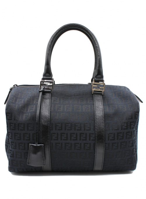 FENDI（フェンディ）FENDI (フェンディ) ズッキーノ ミニボストンバッグ ブラック サイズ:-の古着・服飾アイテム