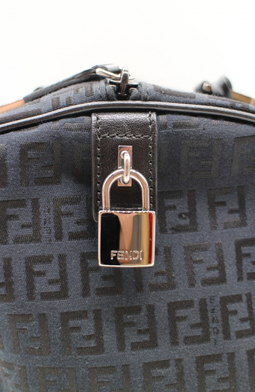 FENDI（フェンディ）FENDI (フェンディ) ズッキーノ ミニボストンバッグ ブラック サイズ:-の古着・服飾アイテム