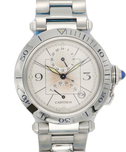 Cartier（カルティエ）Cartier (カルティエ) パシャGMTパワーリザーブ サイズ:38mmの古着・服飾アイテム