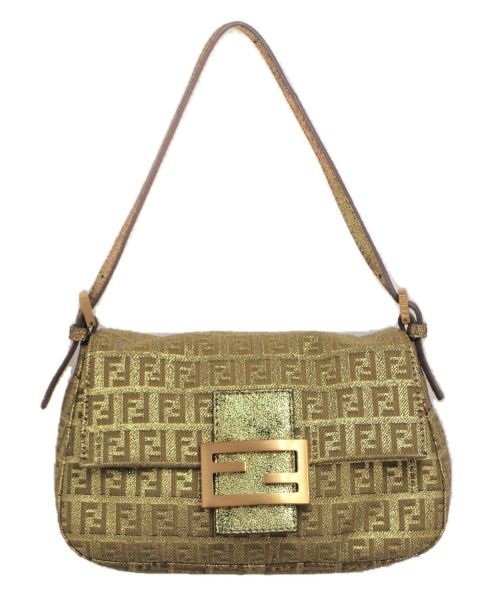 FENDI（フェンディ）FENDI (フェンディ) ズッキーノ マンマバゲット ミニバッグ ゴールド サイズ:- ズッキーノの古着・服飾アイテム