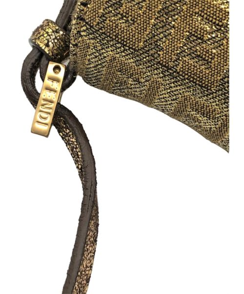 FENDI（フェンディ）FENDI (フェンディ) ズッキーノ マンマバゲット ミニバッグ ゴールド サイズ:- ズッキーノの古着・服飾アイテム