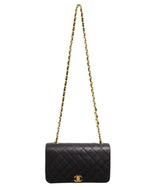 CHANEL（シャネル）CHANEL (シャネル) シングルフラップマトラッセ ブラック サイズ:23の古着・服飾アイテム