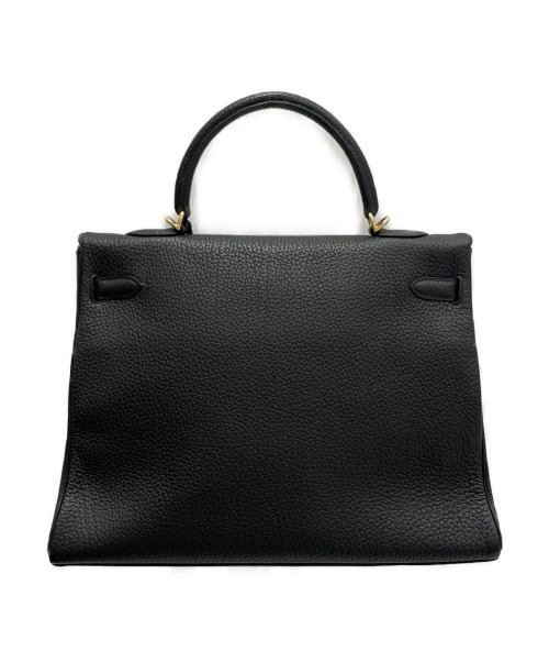 HERMES（エルメス）HERMES (エルメス) ケリー35 ブラック サイズ:35 トゴ　ゴールド金具　□F刻印の古着・服飾アイテム
