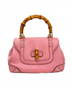 GUCCIグッチ）の古着「バンブーハンドバッグ」｜ピンク
