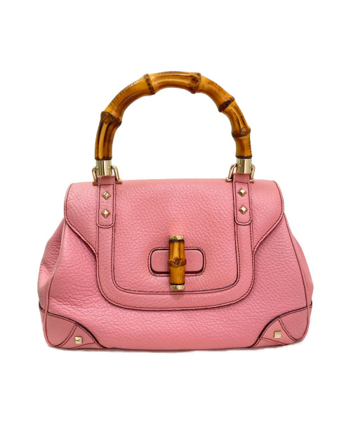 GUCCI（グッチ）GUCCI (グッチ) バンブーハンドバッグ ピンク サイズ:-の古着・服飾アイテム