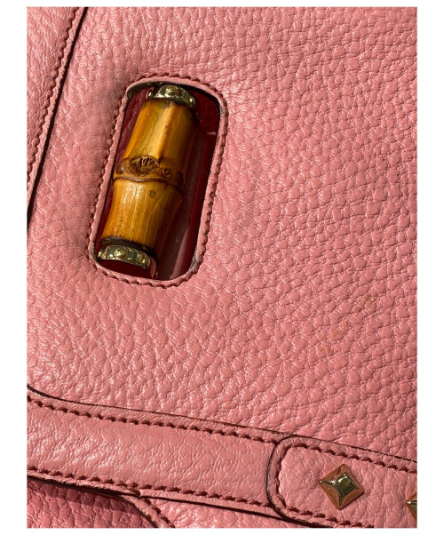 GUCCI（グッチ）GUCCI (グッチ) バンブーハンドバッグ ピンク サイズ:-の古着・服飾アイテム