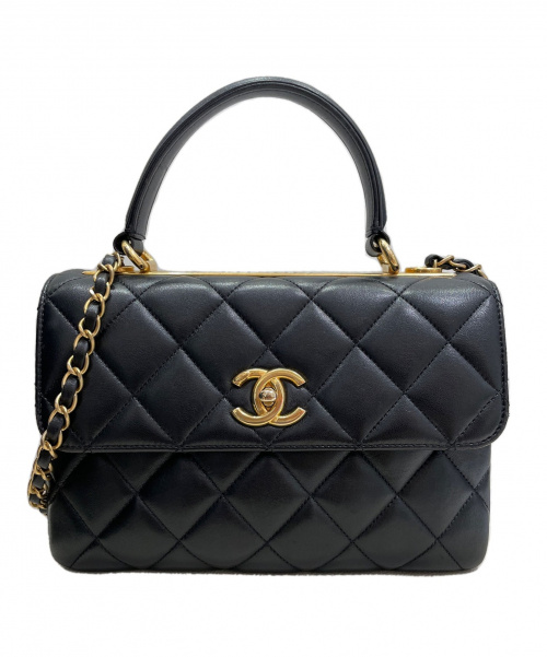 CHANEL（シャネル）CHANEL (シャネル) トップハンドルフラップバッグ ブラック サイズ:-の古着・服飾アイテム