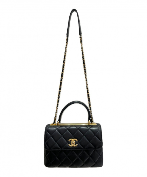 CHANEL（シャネル）CHANEL (シャネル) トップハンドルフラップバッグ ブラック サイズ:-の古着・服飾アイテム