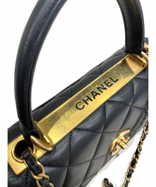 CHANEL（シャネル）CHANEL (シャネル) トップハンドルフラップバッグ ブラック サイズ:-の古着・服飾アイテム