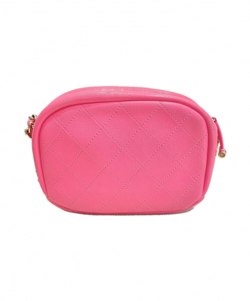 CHANEL（シャネル）CHANEL (シャネル) チェーンショルダーバッグ ピンク サイズ:20 マトラッセ 　シャンパンゴールド金具の古着・服飾アイテム